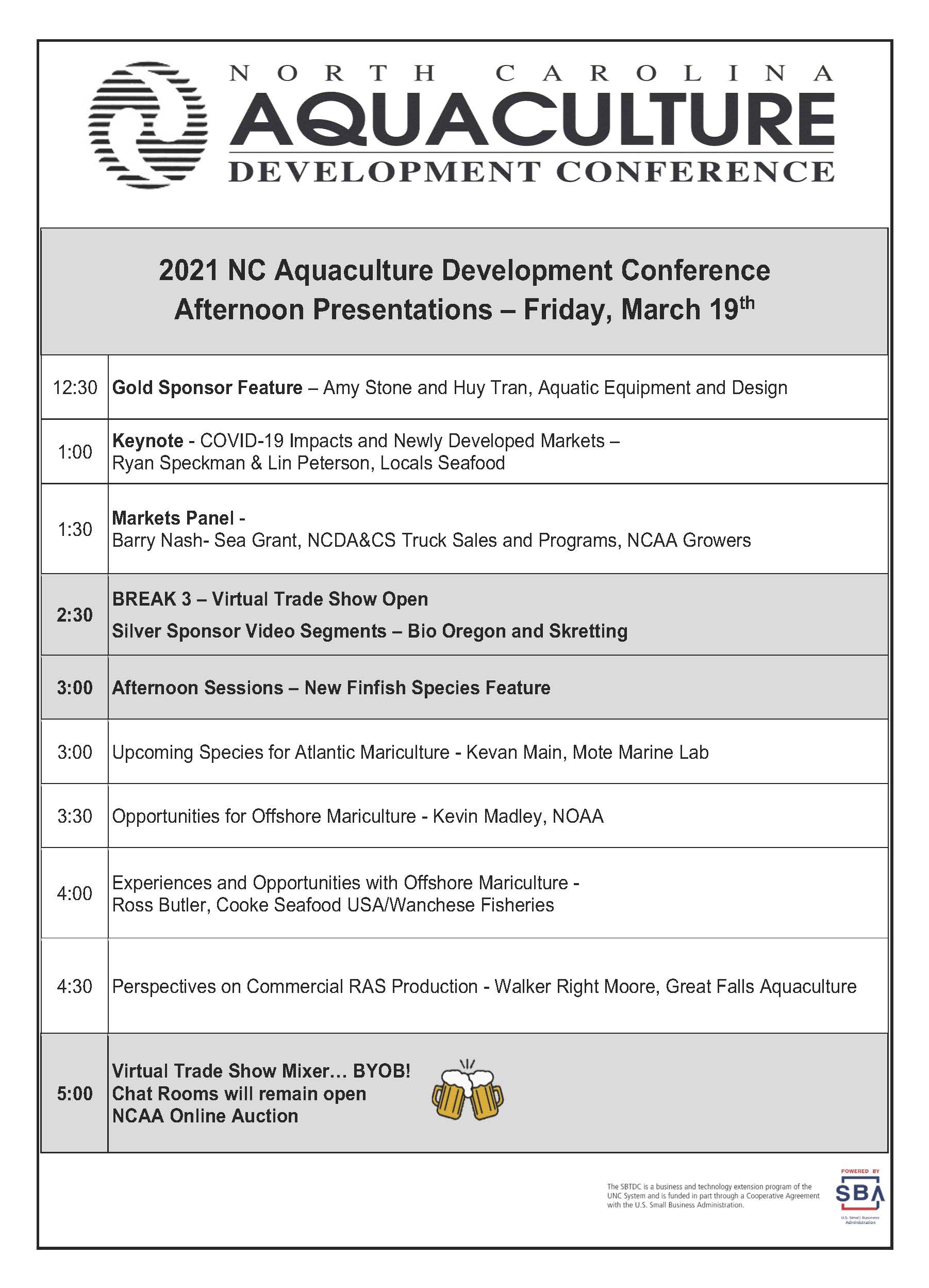 Friday conference agenda 2